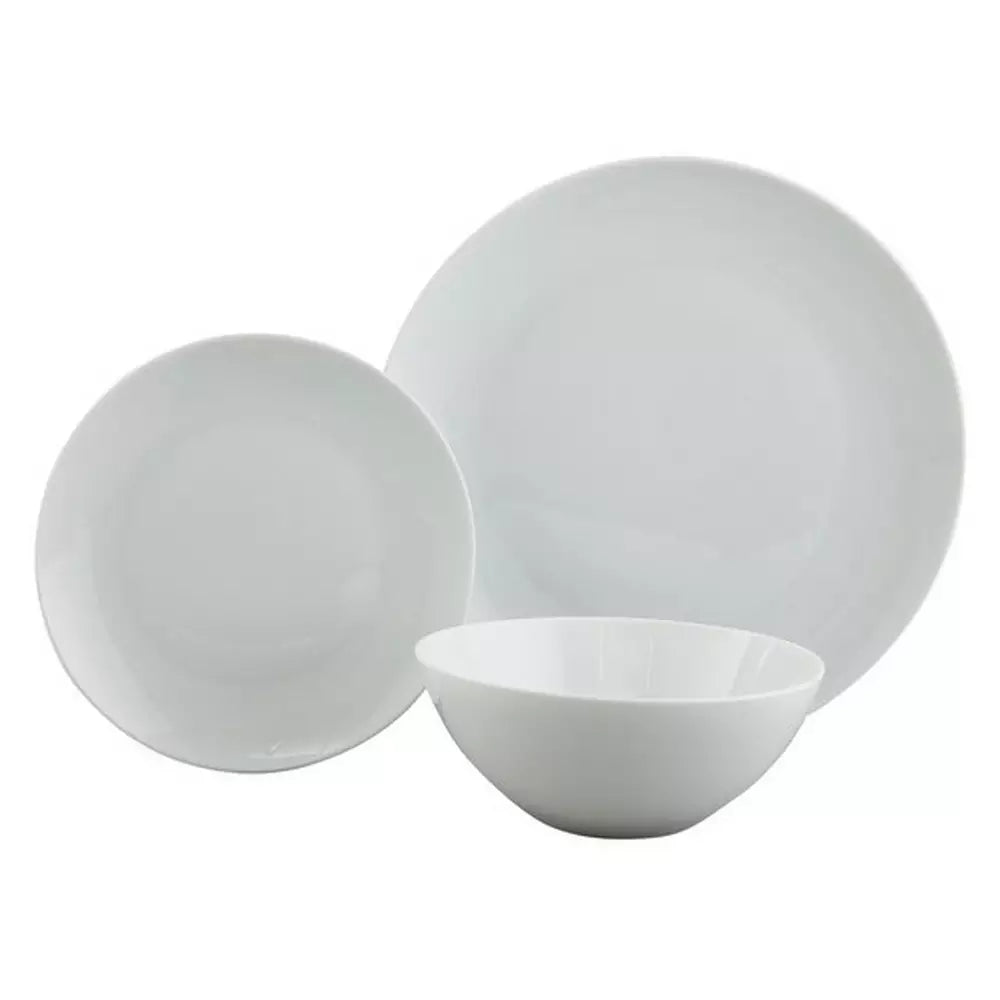 Argos Home Coupe 12 Piece Porcelain Dinner Set - Super White