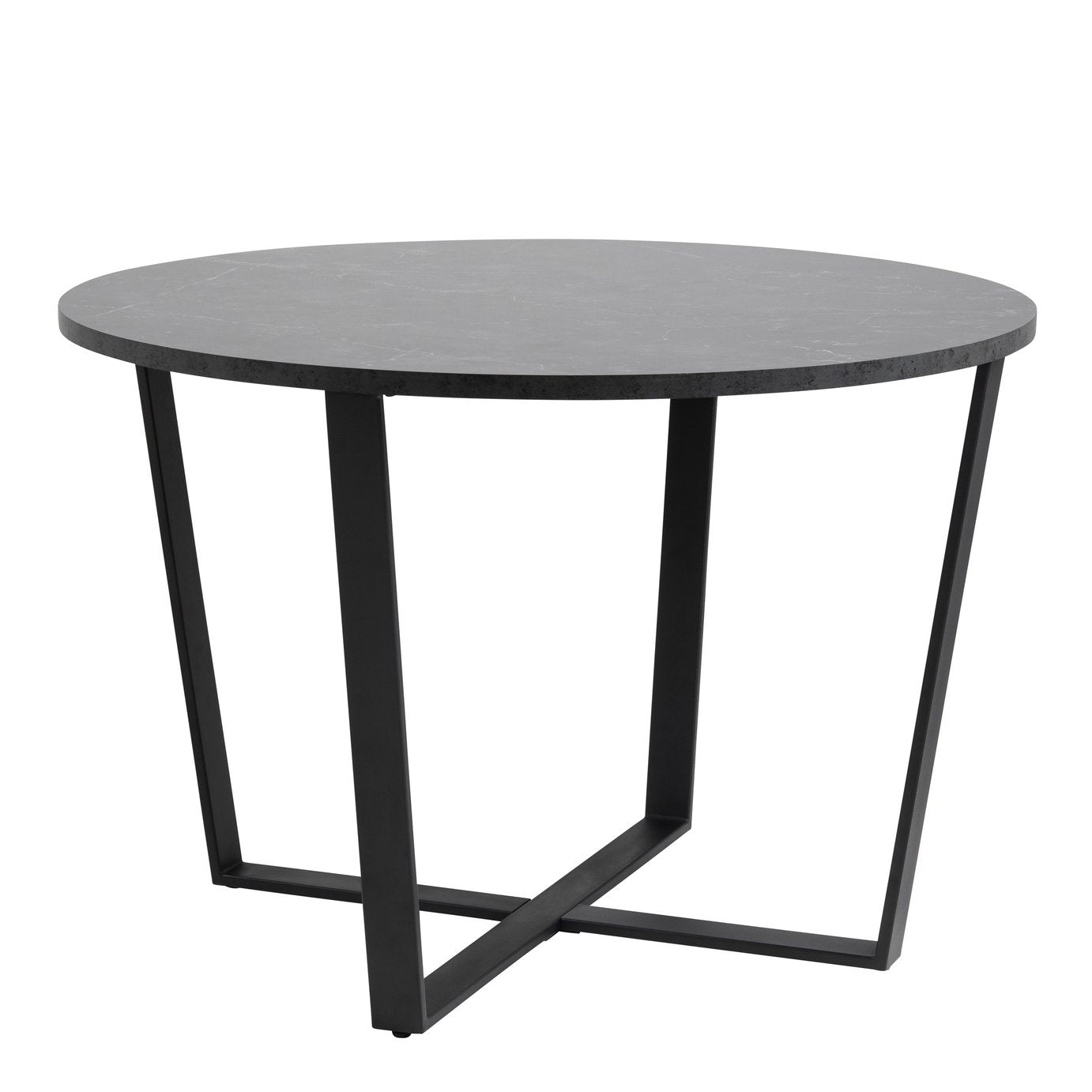 Furniture To Go Amble 4 Seater Round Dining Table - Black