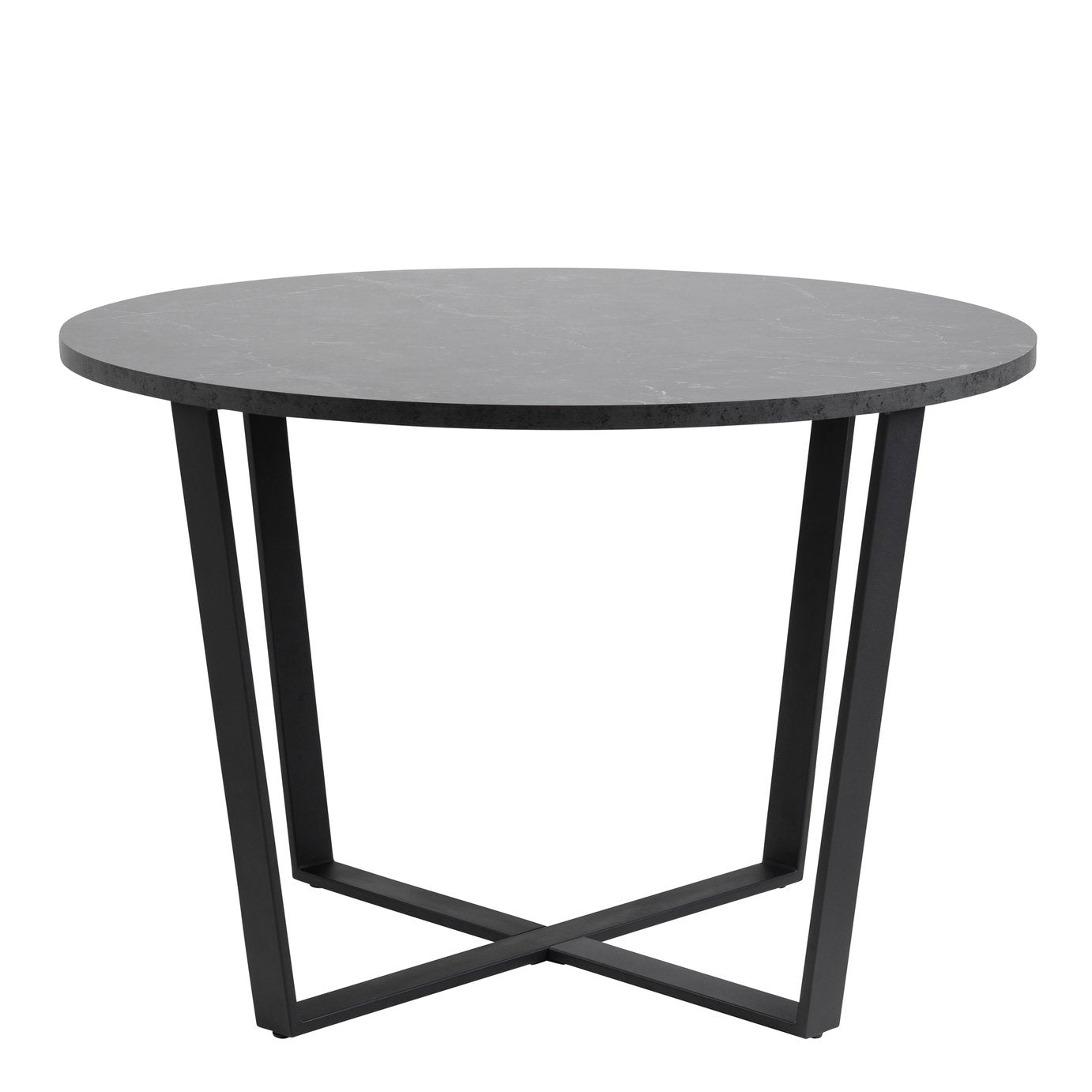 Furniture To Go Amble 4 Seater Round Dining Table - Black