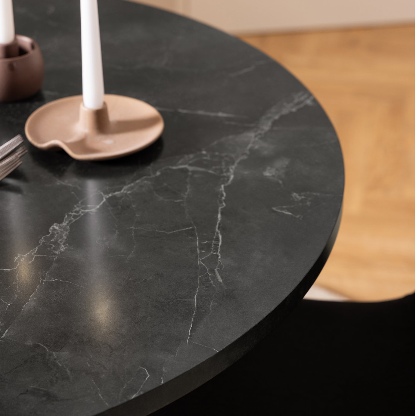 Furniture To Go Amble 4 Seater Round Dining Table - Black