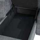 Aspire Nexis Left Hand Storage Chaise Sofa Bed- Charcoal