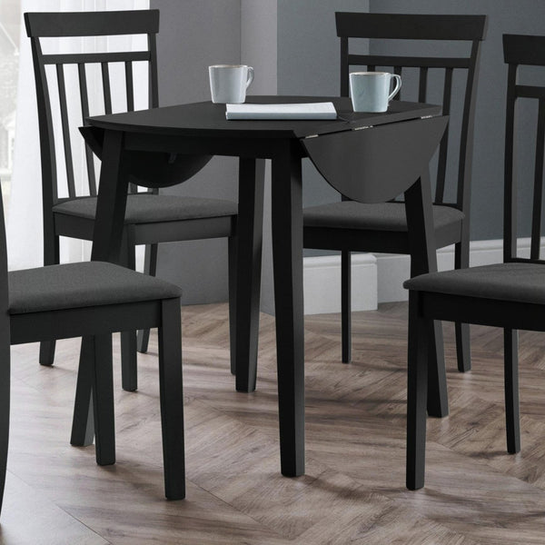 Julian Bowen Coast Ext 4 Seater Round Dining Table - Black
