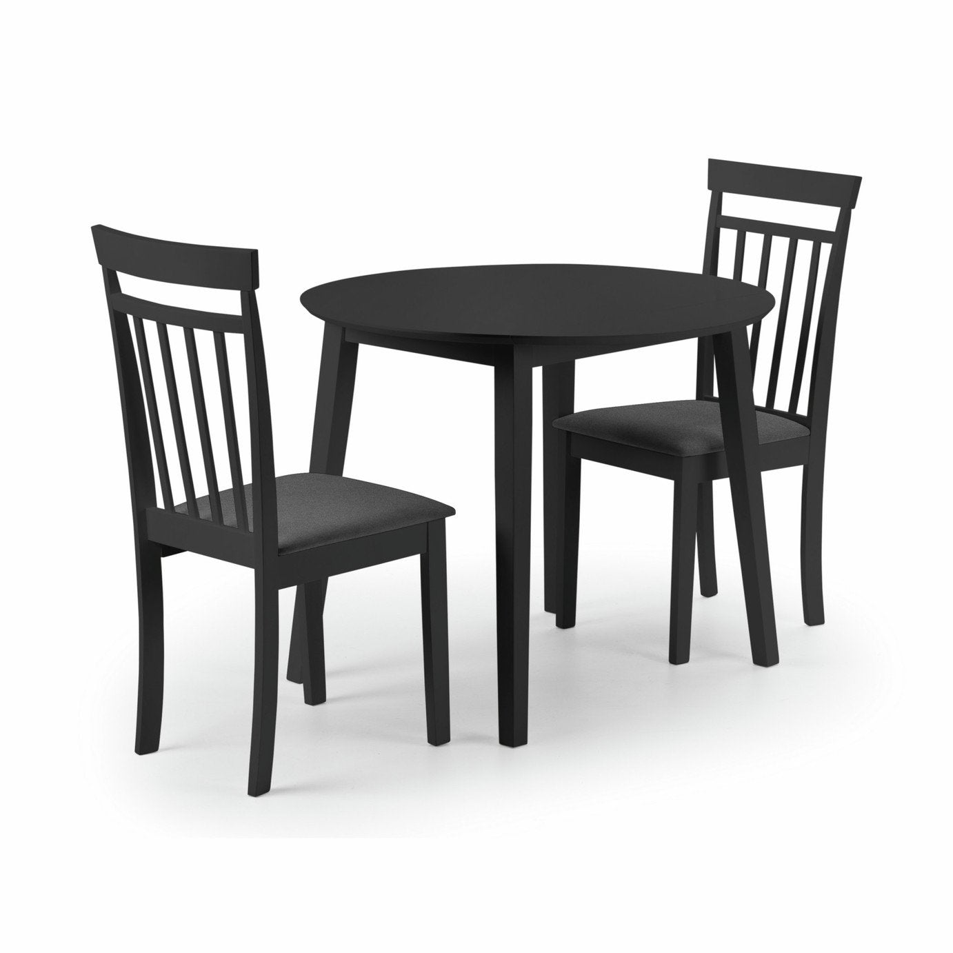 Julian Bowen Coast Ext 4 Seater Round Dining Table - Black