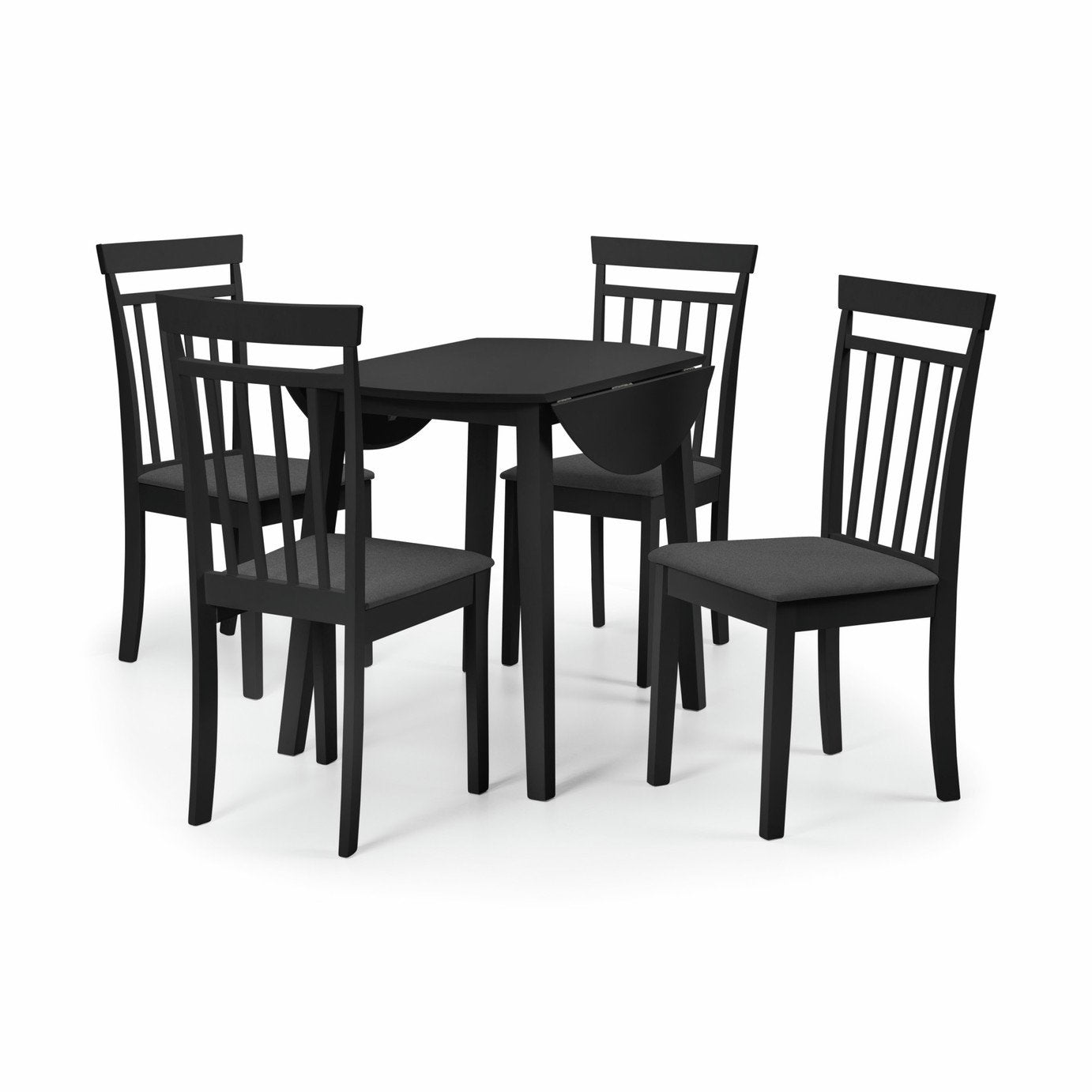 Julian Bowen Coast Ext 4 Seater Round Dining Table - Black