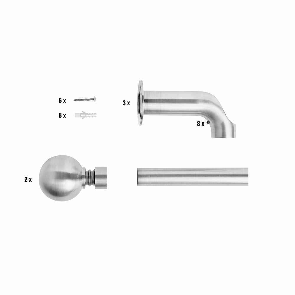 Argos Home Extendable Metal Room Darkening Brass Curtain Pole - 110 - 300cm