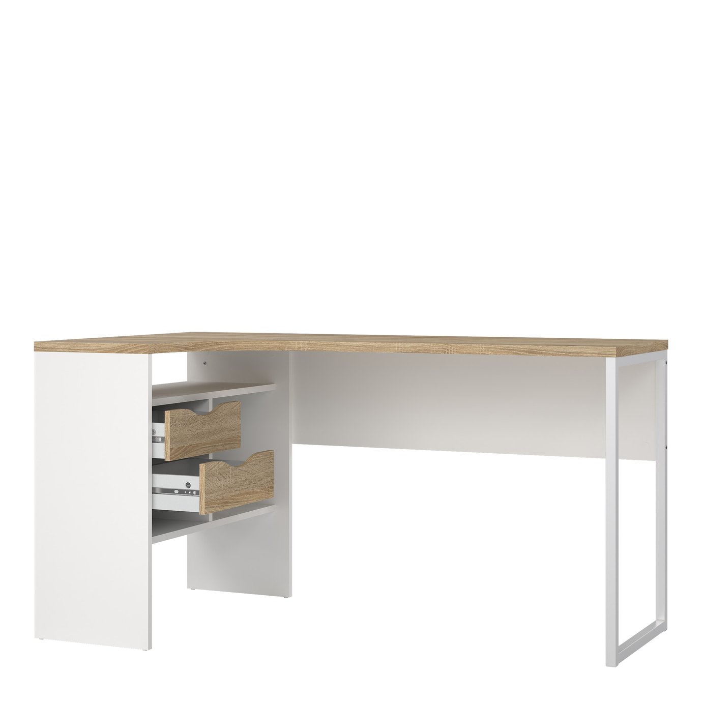 Furniture To Go Function Plus 2 Drawers Office Desk - White