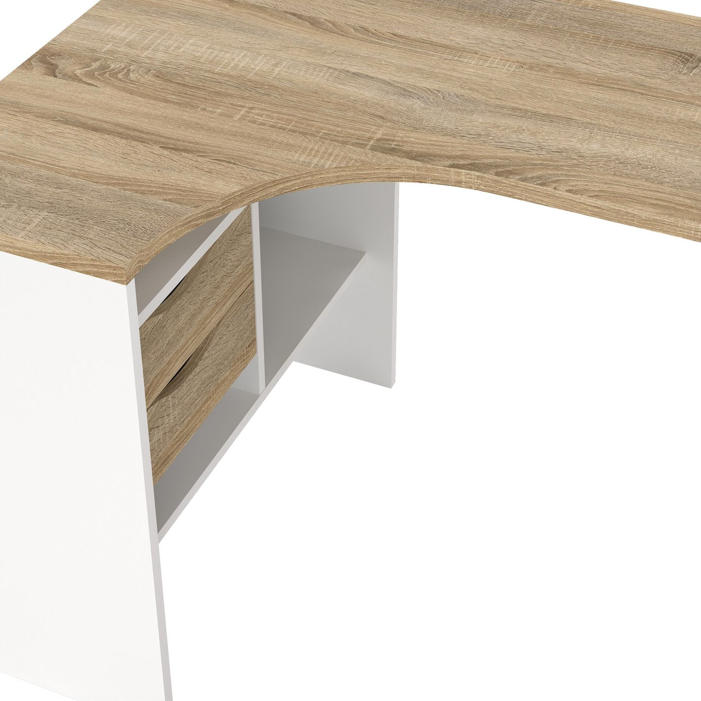 Furniture To Go Function Plus 2 Drawers Office Desk - White
