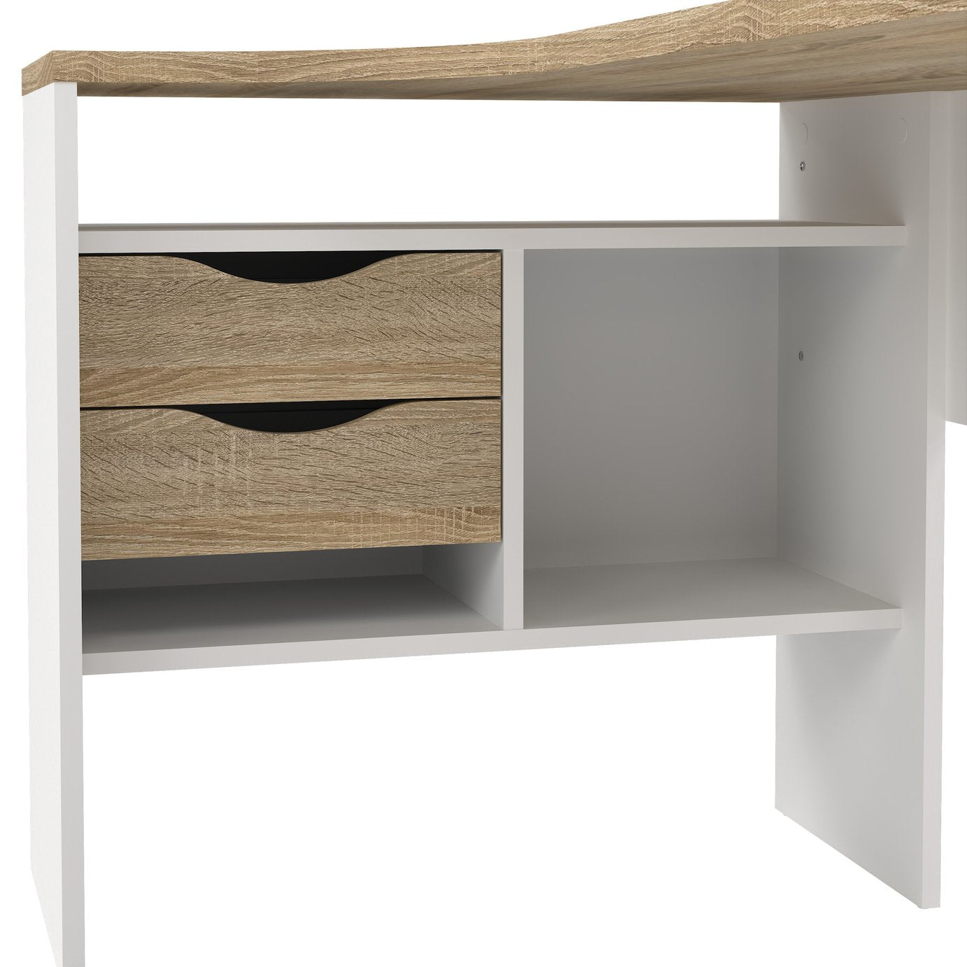 Furniture To Go Function Plus 2 Drawers Office Desk - White
