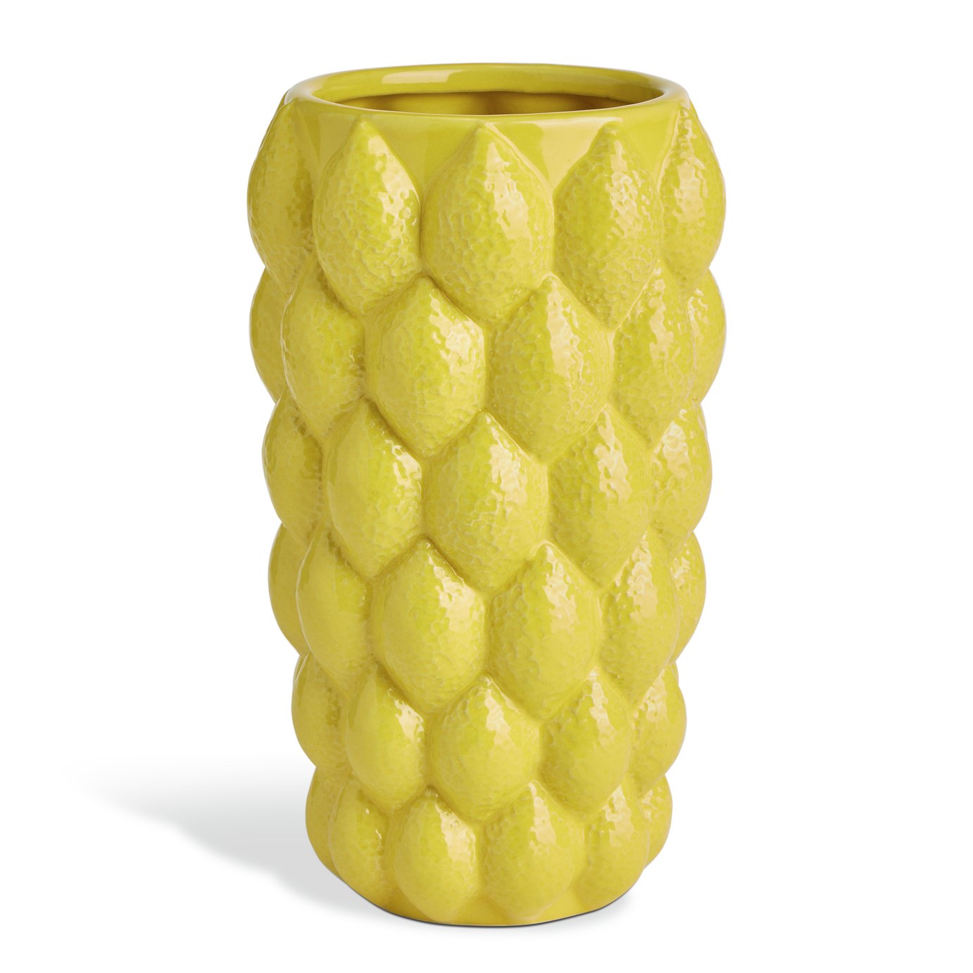 Argos Home Ceramic Yellow Lemon Vase - 15cm