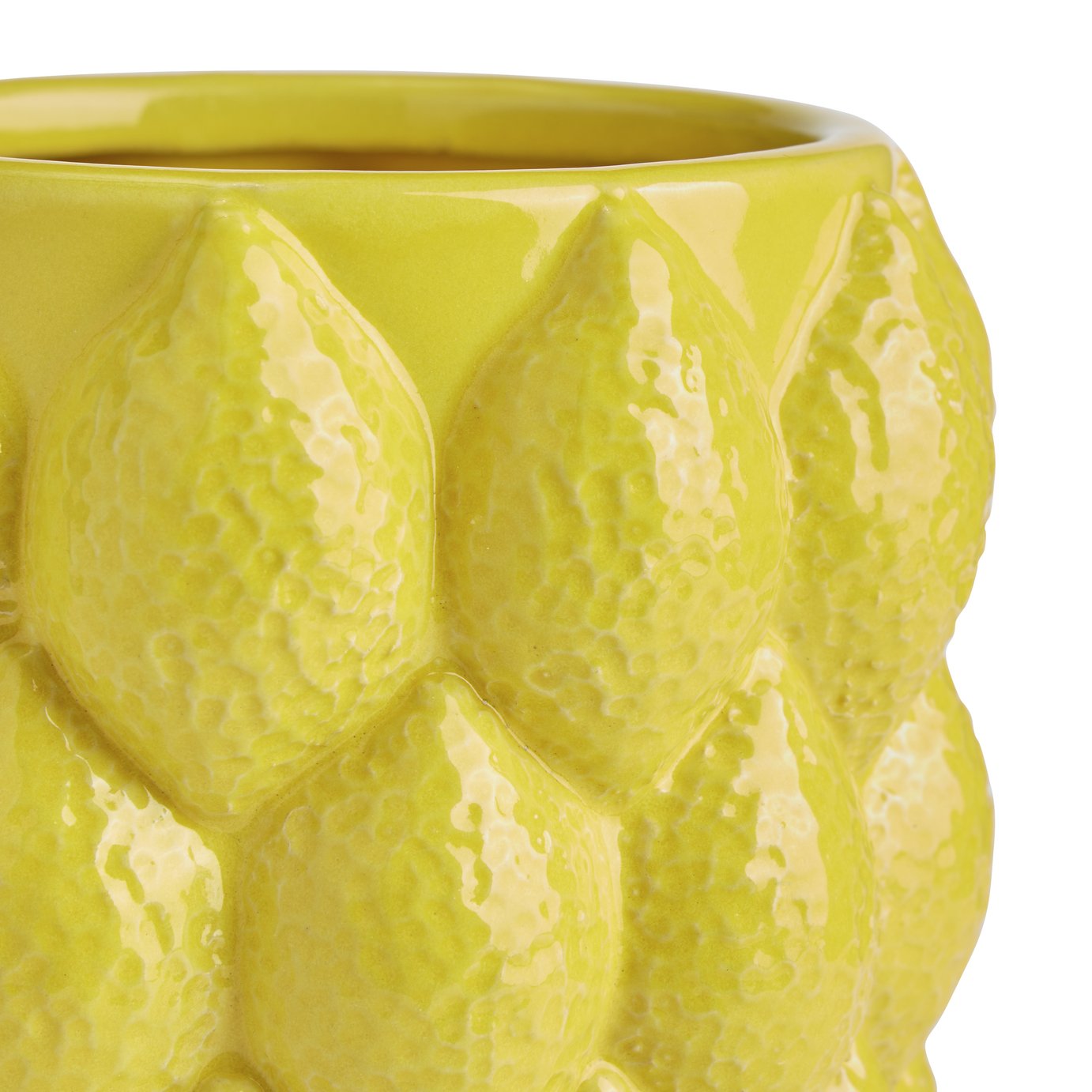 Argos Home Ceramic Yellow Lemon Vase - 15cm