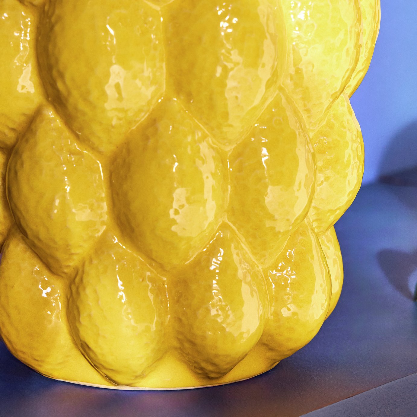 Argos Home Ceramic Yellow Lemon Vase - 15cm