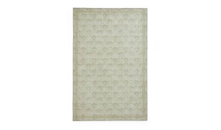 Catherine Lansfield Deco Green Flatweave Rug - 76x150cm