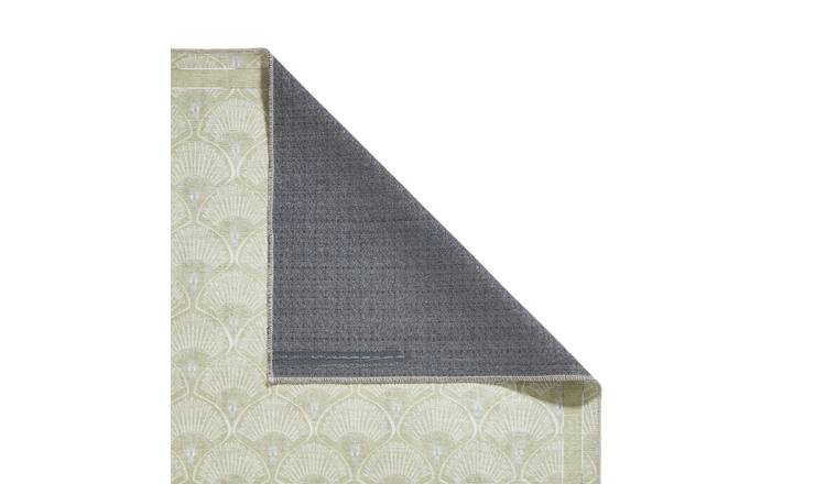 Catherine Lansfield Deco Green Flatweave Rug - 76x150cm