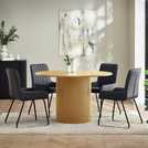 Julian Bowen Louis 4 Seater Round Dining Table - Light Oak