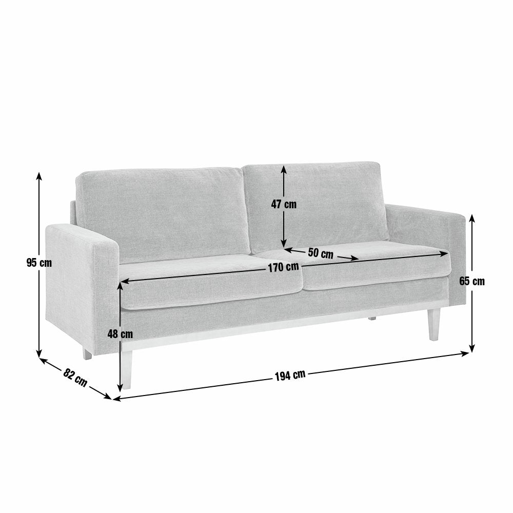 Habitat Della Fabric 3 Seater Sofa - Blue