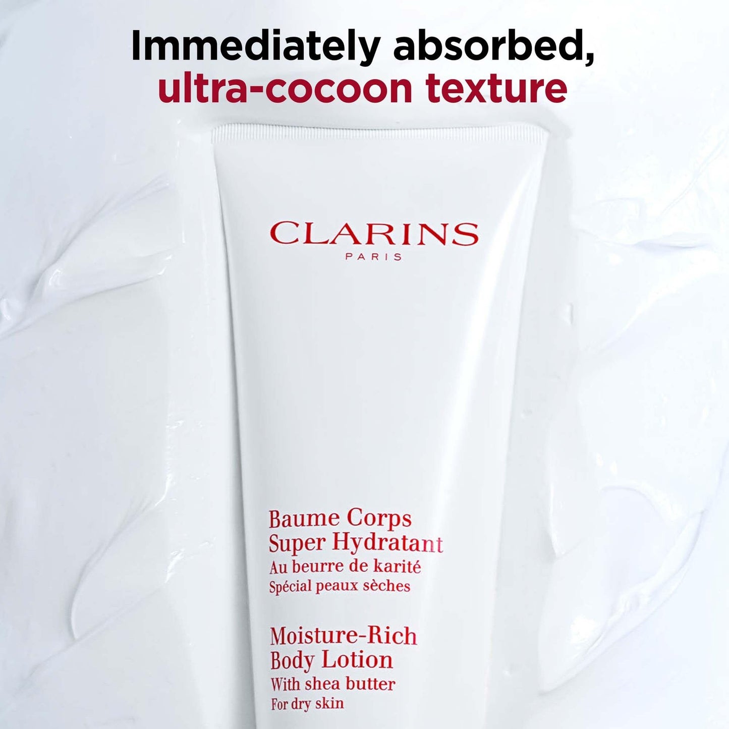 Clarins Moisture-Rich Shea Butter Body Lotion for Dry Skin