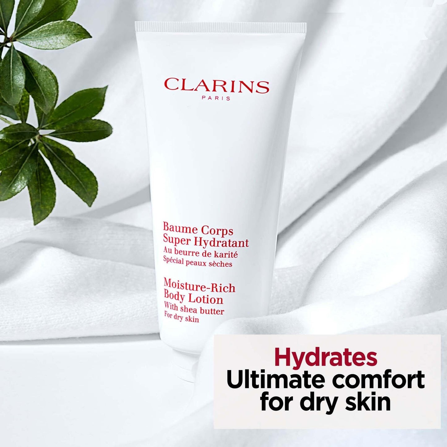 Clarins Moisture-Rich Shea Butter Body Lotion for Dry Skin