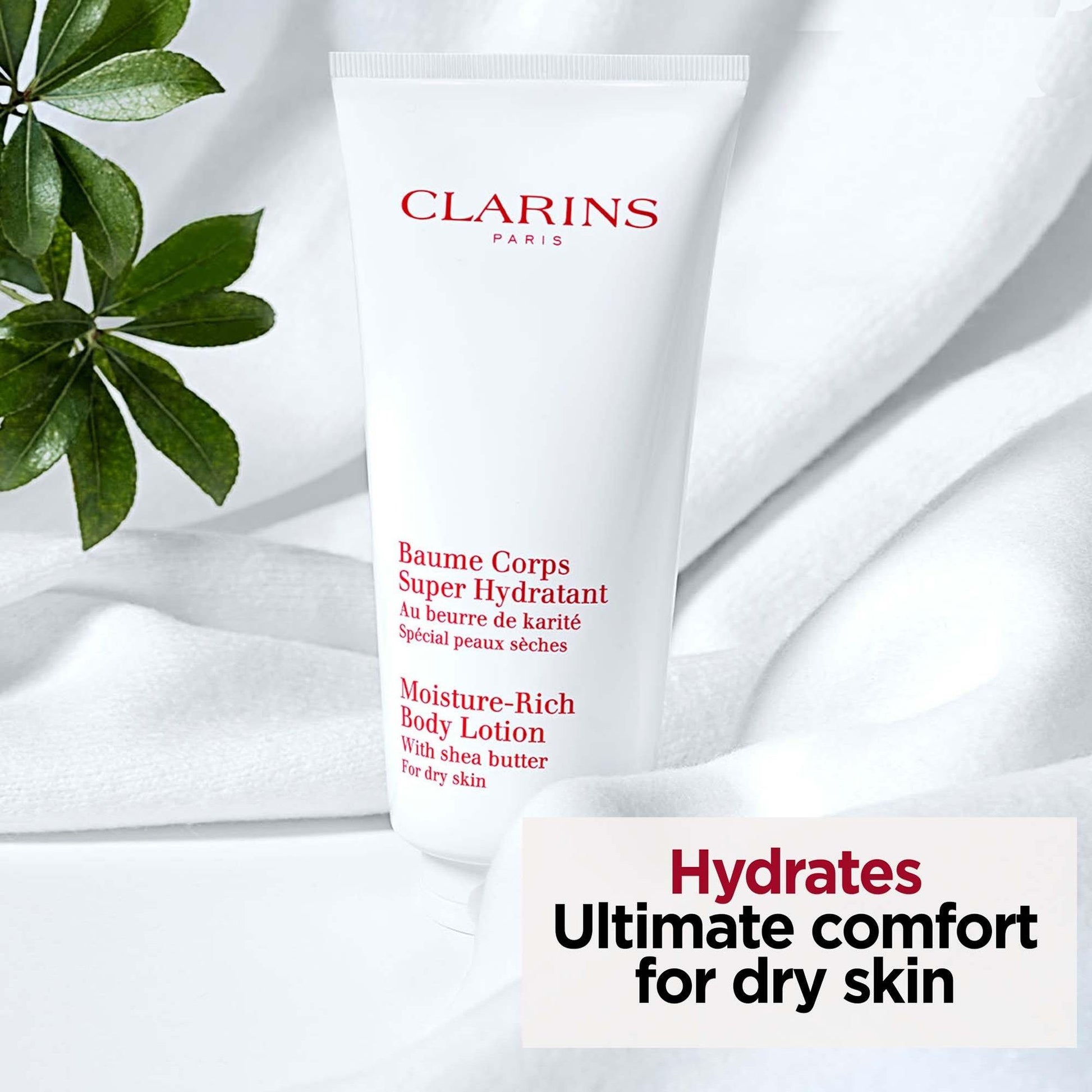 Clarins Moisture-Rich Shea Butter Body Lotion for Dry Skin