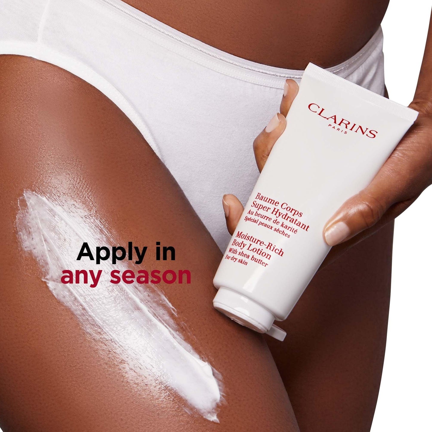 Clarins Moisture-Rich Shea Butter Body Lotion for Dry Skin