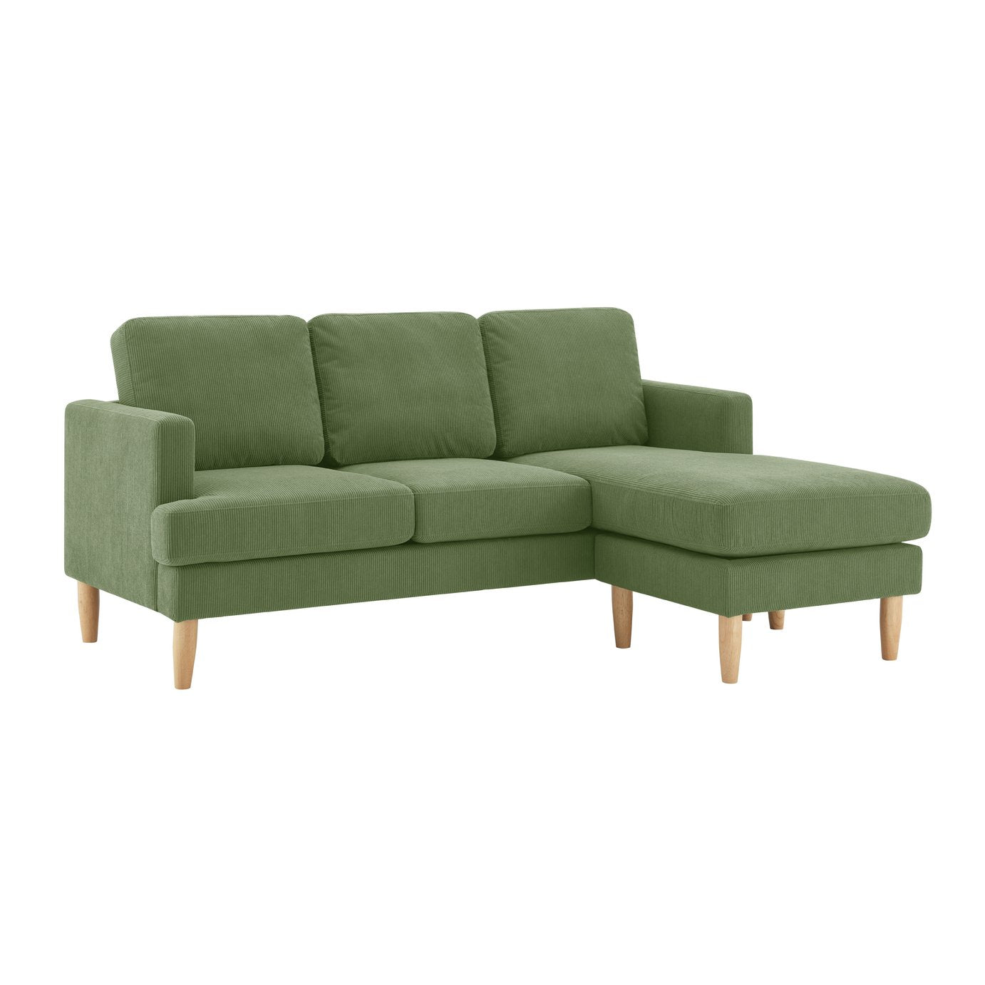 Argos Home Joshua Fabric Reversible Corner Chaise Sofa - Green