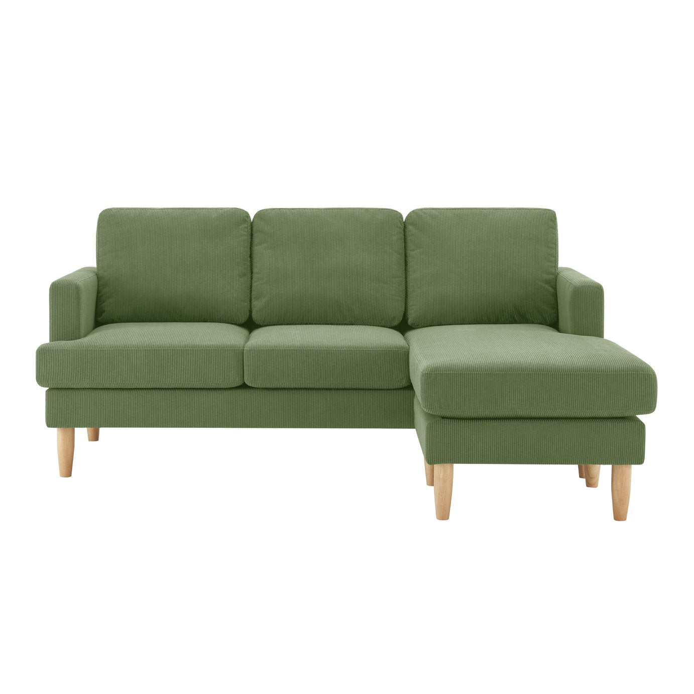 Argos Home Joshua Fabric Reversible Corner Chaise Sofa - Green