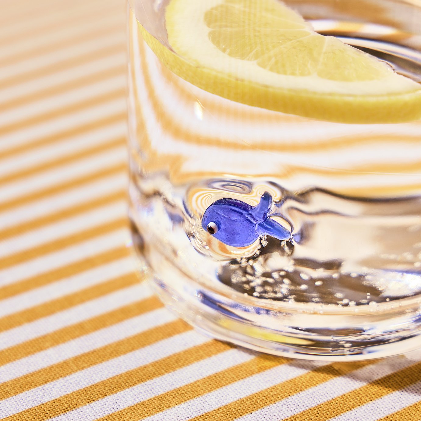 Argos Home Med Coastal Fish Glass Tumbler - Blue