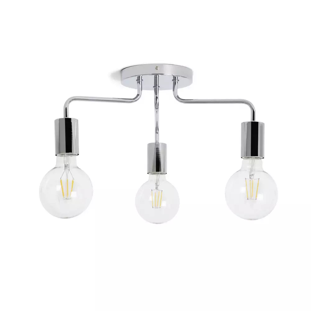 Argos Home Rayner 3 Light Flush Ceiling Light - Chrome