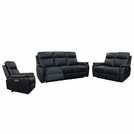 Aspire Kingsmere 3, 2 & 1 Seater Power Recliner Sofa - Black