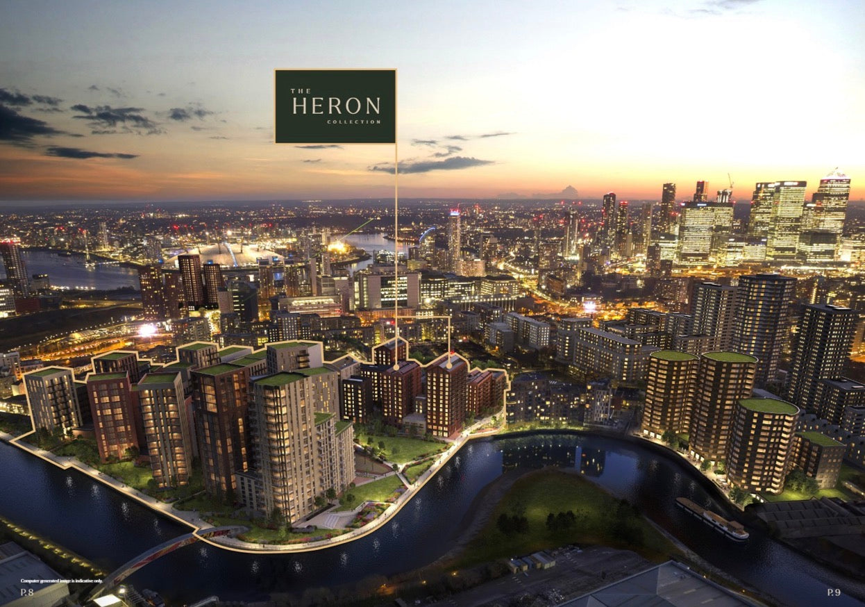 Heron Wharf — New Build 1-2-3 Bedroom Homes — Wellness Amenities — Zone 2 and 3 Canary Wharf London