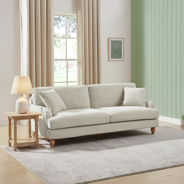 Argos Home Cynthia Fabric 3 Seater Sofa - Natural