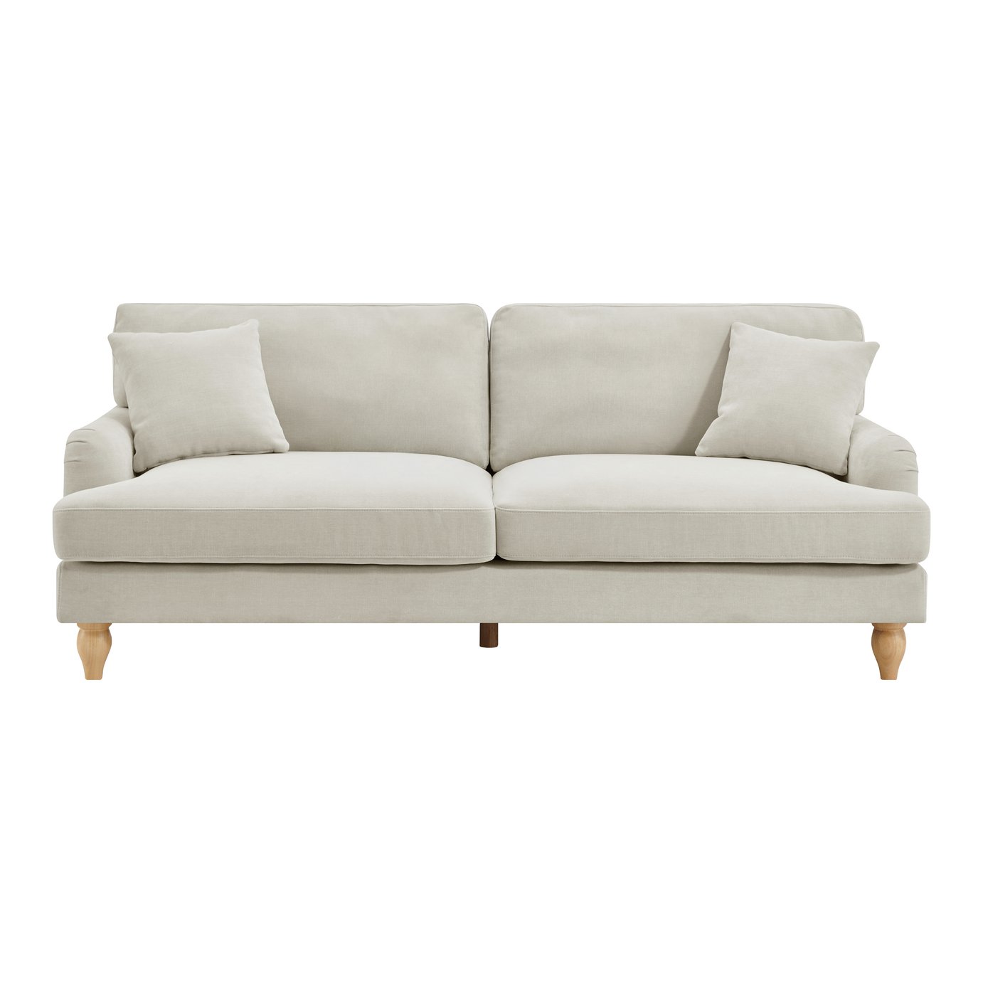 Argos Home Cynthia Fabric 3 Seater Sofa - Natural