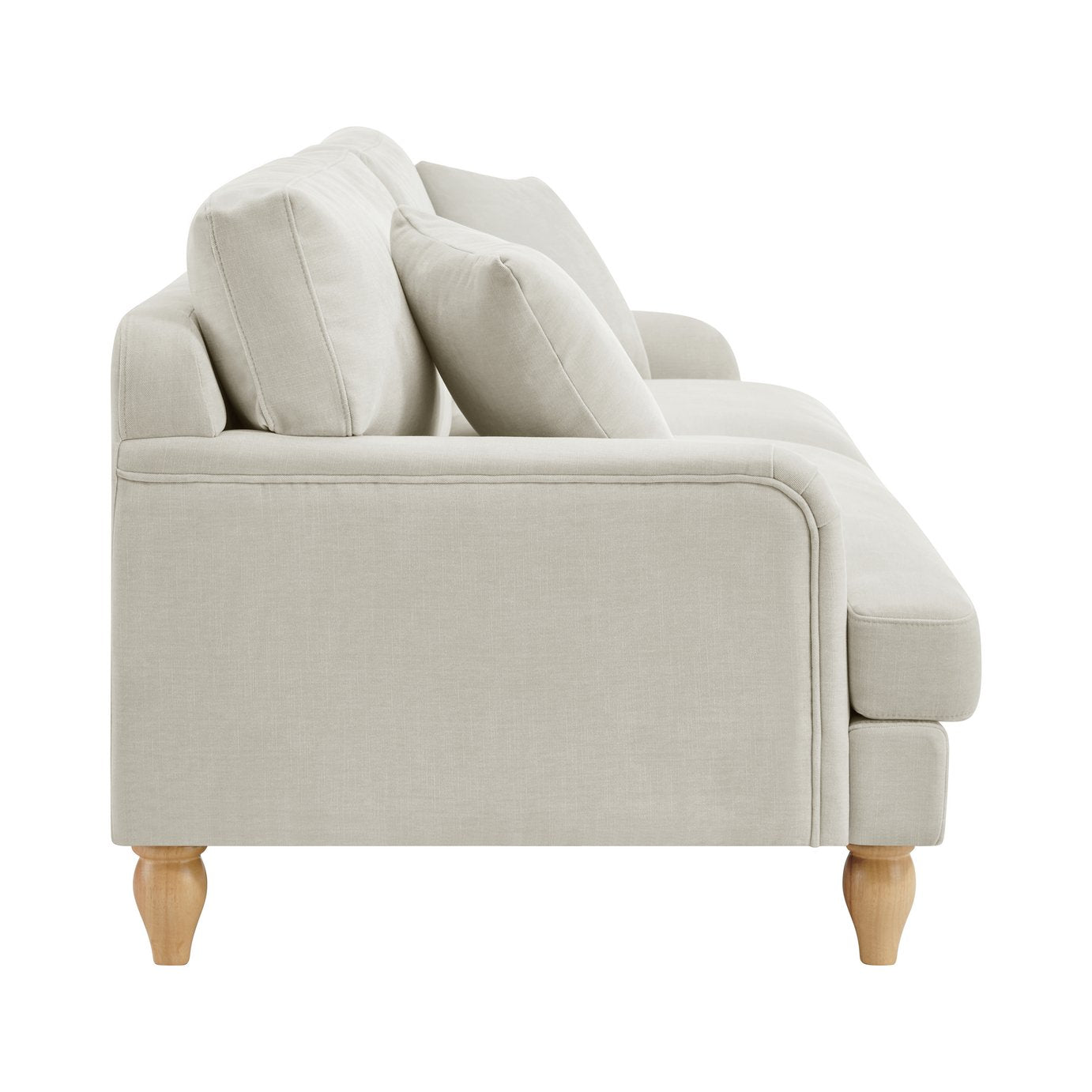 Argos Home Cynthia Fabric 3 Seater Sofa - Natural