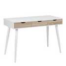 Furniture To Go Neptun 3 Drawer Office Desk - White & Oak