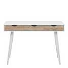 Furniture To Go Neptun 3 Drawer Office Desk - White & Oak