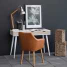 Furniture To Go Neptun 3 Drawer Office Desk - White & Oak