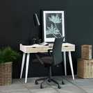 Furniture To Go Neptun 3 Drawer Office Desk - White & Oak