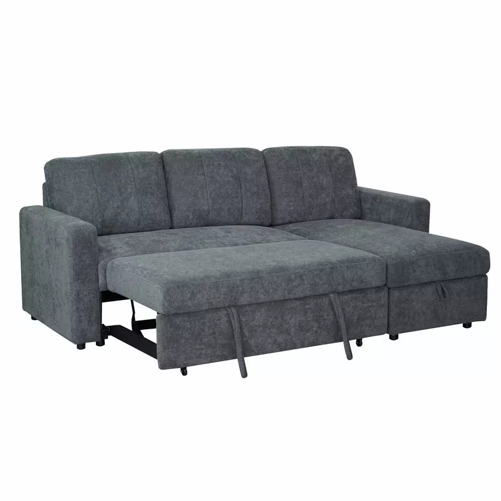 Aspire Nexis Right Hand Chaise Storage Sofa Bed - Charcoal