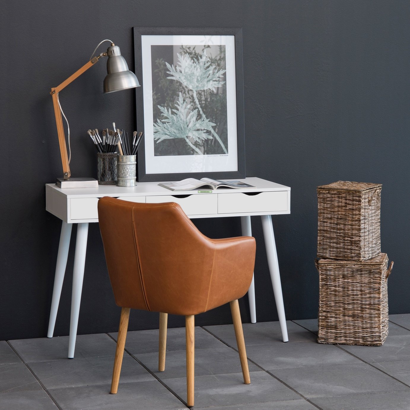 Furniture To Go Neptun 3 Drawer Office Desk - White