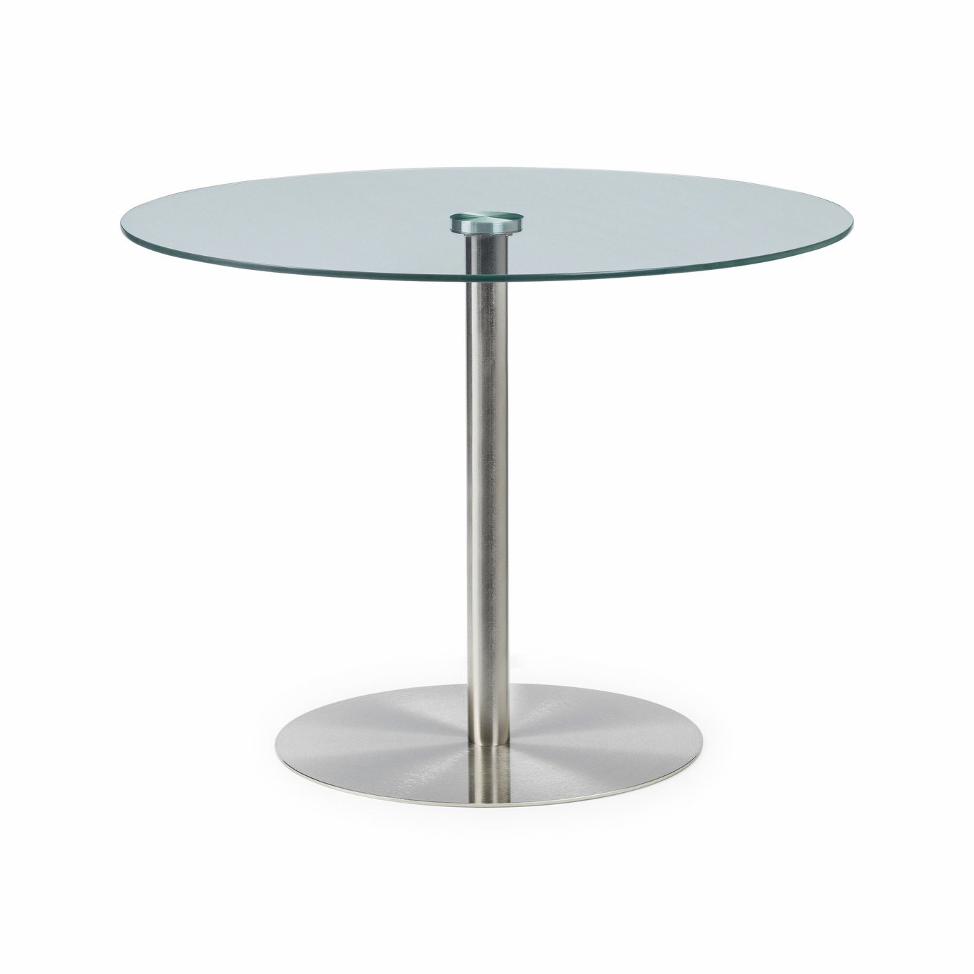 Julian Bowen Milan Glass 6 Seater Round Dining Table - Clear