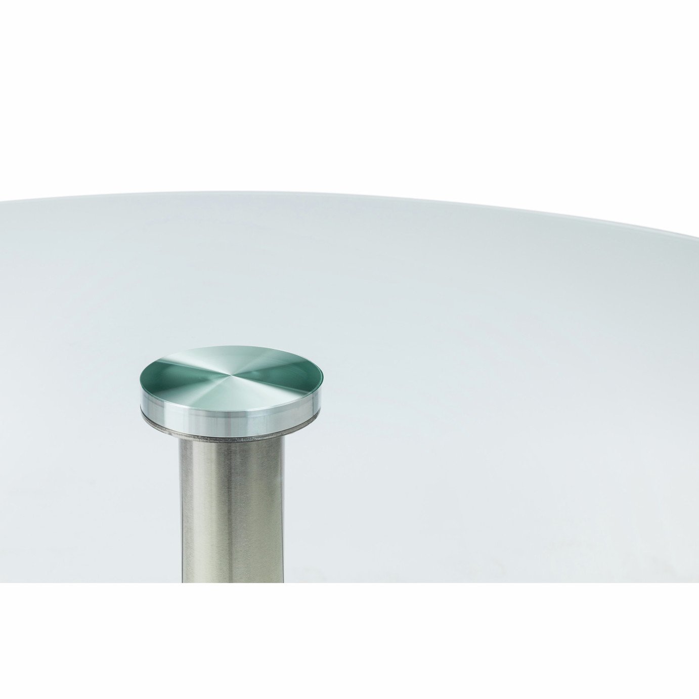 Julian Bowen Milan Glass 6 Seater Round Dining Table - Clear