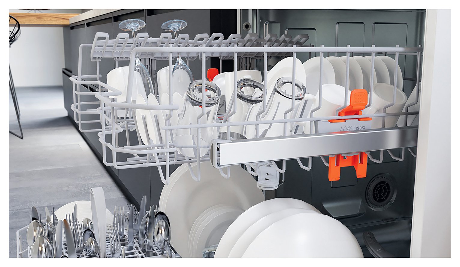 Hotpoint H2F HL626 UK Full Size Dishwasher - White