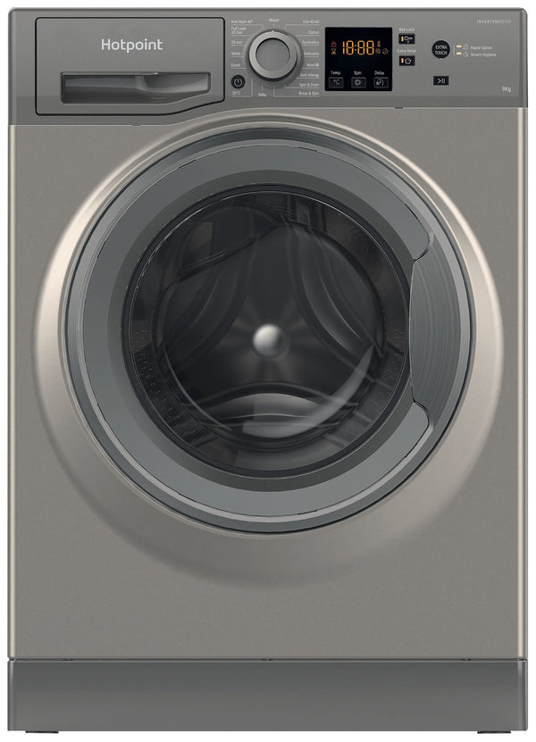 Hotpoint NSWM946GGUK 9KG 1400 Spin Washing Machine-Graphite