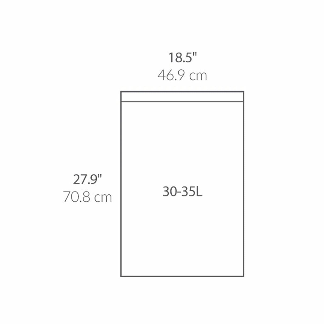 Simplehuman 35L Code H Custom fit Bin Liners - Pack of 20