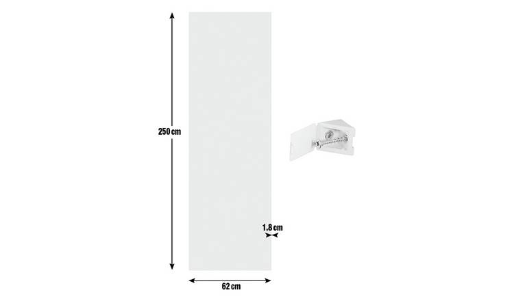 Spacepro White End Panel with Fixing Blocks