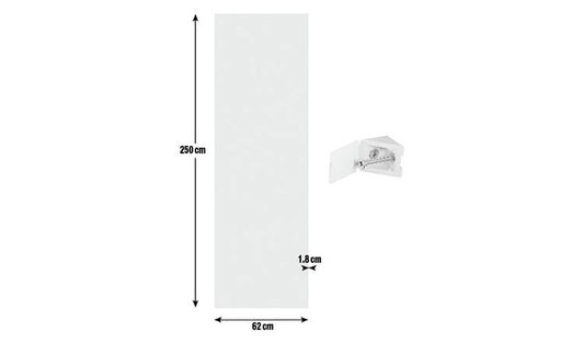 Spacepro White End Panel with Fixing Blocks