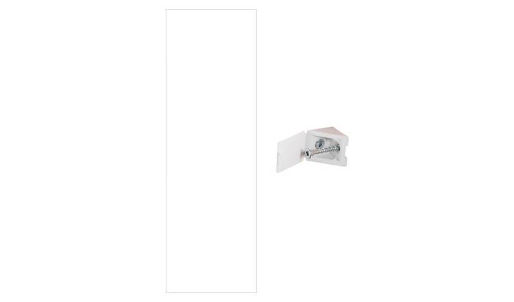 Spacepro White End Panel with Fixing Blocks