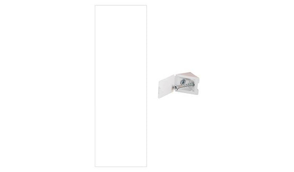 Spacepro White End Panel with Fixing Blocks