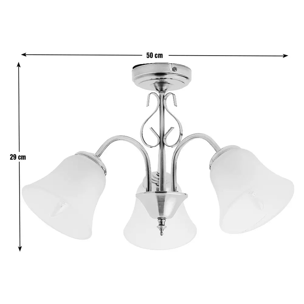 Argos Home Elisa 3 Light Glass Ceiling Light - Antique Brass