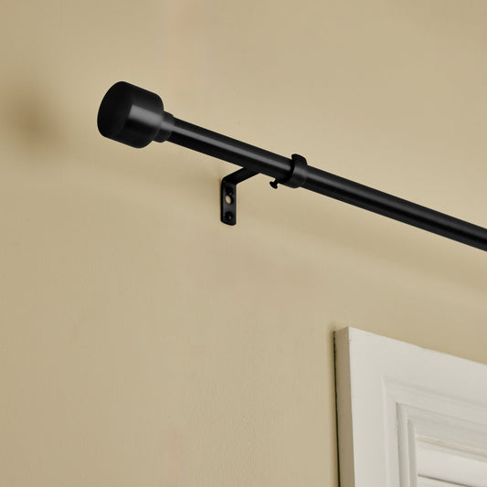 Argos Home Extendable Metal Stud Matte Black Curtain Pole - 165 - 300cm