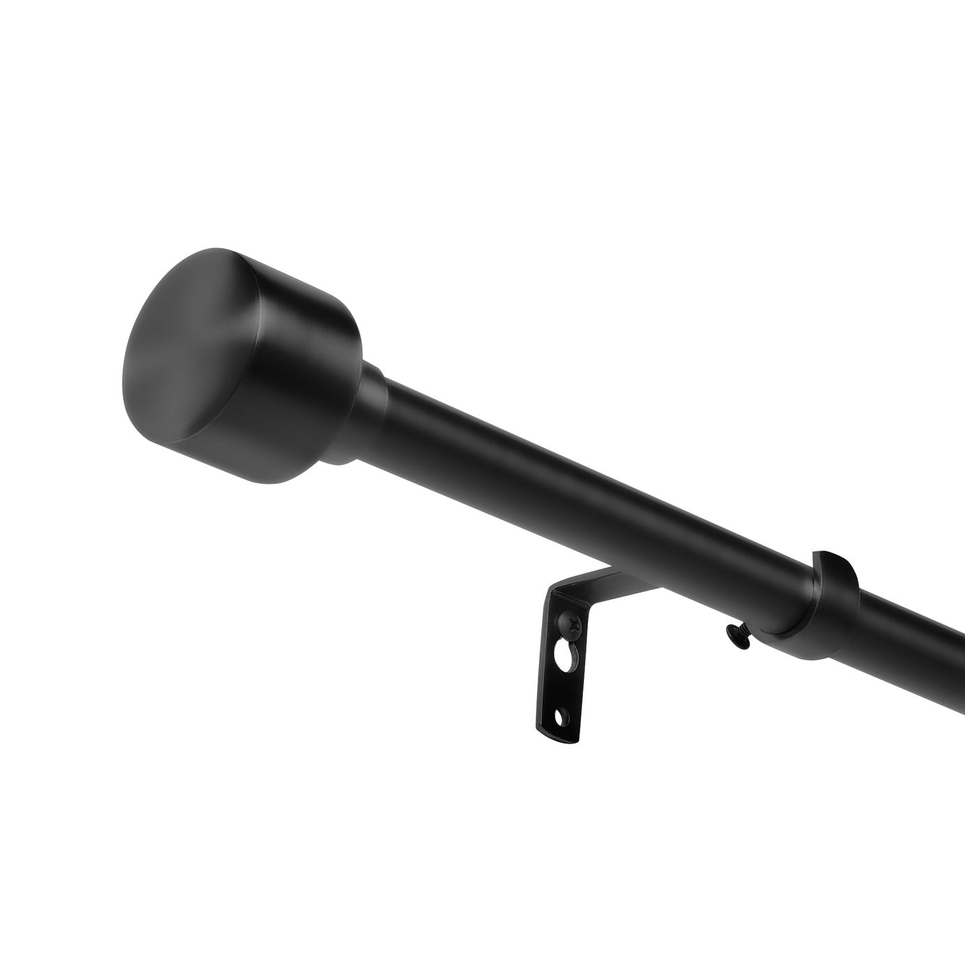 Argos Home Extendable Metal Stud Matte Black Curtain Pole - 165 - 300cm
